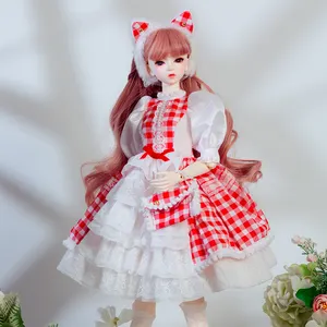 New Arrival 60 Cm BJD Doll Clothes Fashion Dress Up Make Up Princess Dolls Best Gifts For Girls And Boys