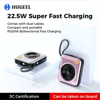 Banque d'alimentation mini 20000mAh Powerbanks PD20W Charge rapide avec câble Type C Écran LED pour téléphone 17 16pro Samsung Xiaomi Tablette