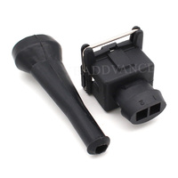 Conector de 2 pines Junior Power Mini Timer EV1 hembra para inyector de combustible con terminales y fundas de goma