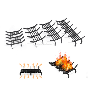 Grille <span class=keywords><strong>de</strong></span> foyer noire multi-tailles personnalisée <span class=keywords><strong>pour</strong></span> <span class=keywords><strong>cheminée</strong></span> intérieure, foyer, brasero, poêle, grille à bois <span class=keywords><strong>de</strong></span> chauffage - Product Image 1