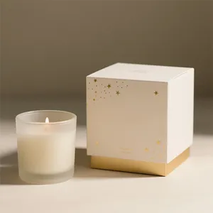 Caja de regalo para velas de papel reciclado, plegable, con revestimiento UV, personalizable según la demanda - Product Image 2