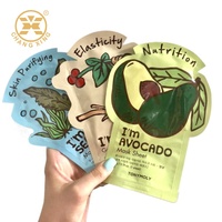 Masque facial en feuille de forme spéciale personnalisé, style coréen, vente chaude en Chine, emballage en sachet