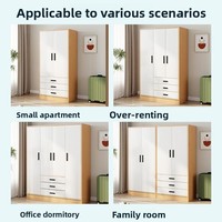 Armoire en bambou moderne et simple, livraison à domicile, pour chambre à coucher, appartement, dortoir, chambre de location, avec penderie simple
