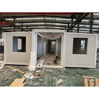 Maison conteneur modulaire extensible et déployable sur site, à installation rapide, pour l'hébergement des travailleurs de bureau en projet à distance