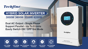 <span class=keywords><strong>Inverter</strong></span> Solare Ibrido Techfine Touchscreen <span class=keywords><strong>11KW</strong></span> On/Off Grid 11000W MPPT 48V Senza Batteria - Product Image 2