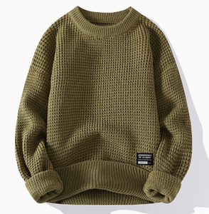 Men Cotton Blend Knitted <b>Cardigan</b> <b>Sweater</b> O-Neck Button Front Breathable Casual Fall Winter OEM - Product Image 5