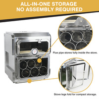 Peralatan Oven INBESTCAMP, Penyimpanan, Pilihan Keramik, Kayu, Kaca, Supplier, Oven Portabel Chef Pelat Ganda untuk Luar Ruangan