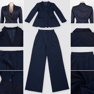 K3733 Ensembles Élégants pour Femmes : Blazer Croisé et Pantalon – Tenue de Bureau Deux Pièces Formelle pour Affaires - Product Image 6