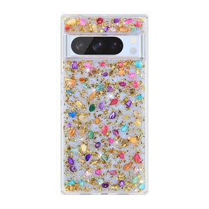 Funda de Resina Epoxi Aikusu para Google Pixel 8 7a 6a, Funda de Teléfono de TPU y PC Dorada para Google Pixel 8 Pro, Funda Protectora Antigolpes - Product Image 1