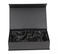 Boîte cadeau personnalisée noire créative en papier Boîtes à perruques Paquet Boîte d'emballage d'extension de tissage de faisceaux de cheveux pour robe pull-over à perruques