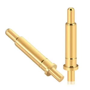 Customize Length Diameter 5V 1A 12V 2A Single Pin DIP Height 9mm Gold Plated Brass Pogo Pin