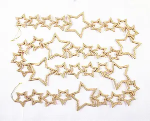 塑料闪光明星圣诞珠花环挂饰装饰圣诞树派对室内装饰