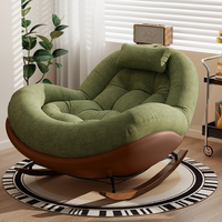 Nouveau Fauteuil à Bascule Relaxant pour Adulte, Chaise Longue Rétro pour Balcon, Salon ou Espace de Détente