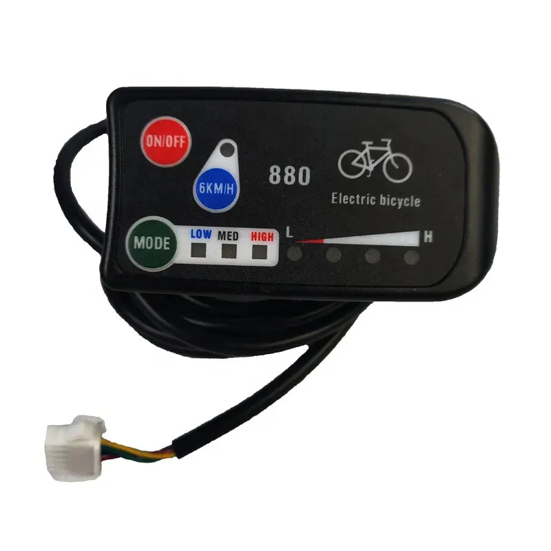Schuck — panneau de commande pour vélo électrique, kit de conversion de bicyclette électrique à affichage led 36v 48v, 3 vitesses avec prise SM