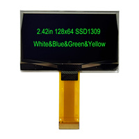 Módulo de Pantalla PMOLED de 2.42 Pulgadas, Pantalla OLED de 128x64, Controlador IC SSD1309, Pantalla OLED Industrial, SPI I2C