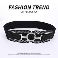 Ceinture ajustable en alliage avec rivets, style rétro américain, pour costumes, vestes et robes tendance pour femmes
