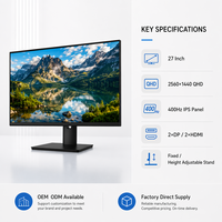 Monitor Gaming 27 Inci QHD 400Hz Panel IPS 2560x1440 Layar Ultra High Refresh Rate Produsen OEM ODM