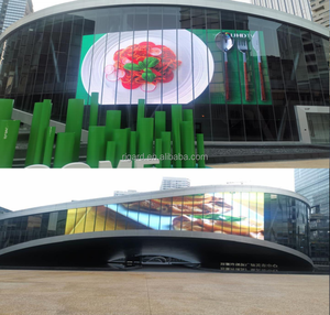 شاشة LED شفافة مرنة ولاصقة P4 P6 P8 P10 على الزجاج لجدار الفيديو، شاشة عرض LED رقيقة للغاية وواضحة - Product Image 6