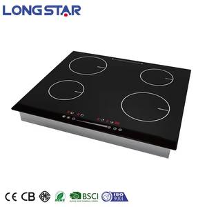 Cocina <span class=keywords><strong>de</strong></span> Inducción Comercial Eléctrica <span class=keywords><strong>de</strong></span> 6KW al por Mayor OEM, Carcasa <span class=keywords><strong>de</strong></span> Acero Inoxidable, Control Táctil <span class=keywords><strong>de</strong></span> Vidrio Negro, 4 Quemadores para - Product Image 5