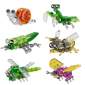 DG8003D 6-en-1 Œuf Surprise Transparent Insectes (Sauterelle, Libellule, Abeille, Escargot) – Boîte Mystère de Petites Particules – Blocs de Construction en Plastique – Jouet - Product Image 6