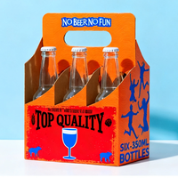 Boîte de transport pour canettes de bière en carton ondulé avec logo personnalisé, vente chaude, pour l'emballage des boissons