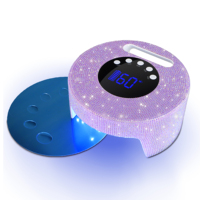 Lampe à ongles UV LED rechargeable 54W haute puissance sans fil, séchage rapide, avec base métallique pour salon et usage domestique, modèle Diamant