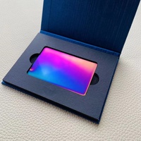 Carte métallique NFC carte feuille holographique pour carte de visite numérique intelligente