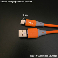 Cables USB a de 8 Pines de Silicona Súper Suaves, Reutilizables, Duraderos, Antiincrustantes y Libres de Enredos