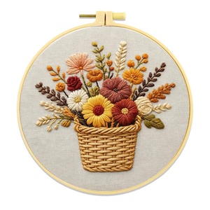 Kit de broderie DIY fait main, point de croix, avec fil, tissu, aiguilles, kit d'artisanat artistique pour débutants - Product Image 3