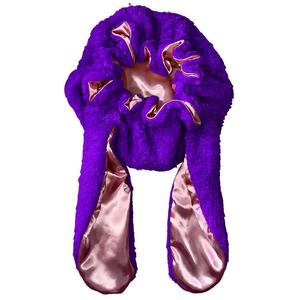 <span class=keywords><strong>Bonnet</strong></span> de nuit en peluche mignon avec oreilles d'animaux pour femmes, doublure en satin soyeux pour protéger les cheveux. Designs de chat, ours, <span class=keywords><strong>panda</strong></span>, vache, lapin, loup, léopard - Product Image 6