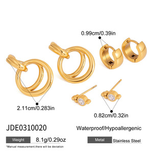 Pendientes <span class=keywords><strong>de</strong></span> Zirconia, 3 Pares en 1, Estilo Lujoso y <span class=keywords><strong>de</strong></span> Alta Gama, Acero Inoxidable, Joyería para Oreja, Accesorios Transfronterizos para Mujer - Product Image 6