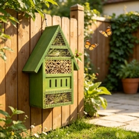 Hôtel suspendu en bois massif pour insectes – Habitat durable et écologique pour abeilles, coccinelles et libellules