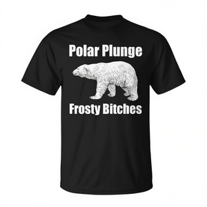 Camiseta Polar Plunge Bear Frosty Bitches, Ropa para Equipos de Eventos Invernales - Product Image 2