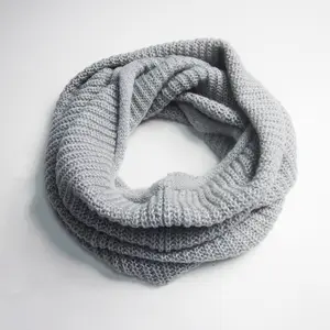 Wholesale knitted neck warmer promotion soft cheap custom infinity winter warm scarf