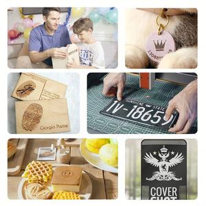 Machine de gravure laser rotative automatique DAJA D5 PRO 2025 pour la personnalisation de plaques nominatives en acrylique et de balles de lacrosse, avec accessoire rotatif pour la gravure de fruits - Product Image 5