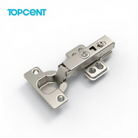 Quincaillerie de meuble Topcent à fermeture amortie hydraulique, conception à assemblage rapide, en acier laminé à froid, réglable en 3D pour cuisine