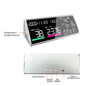 جهاز مراقبة جودة الهواء متعدد الوظائف للترويج للفعاليات 9 في 1 كاشف PM2.5/PM10/PM1.0 أداة قياس المركبات العضوية المتطايرة وثاني أكسيد الكربون - Product Image 5