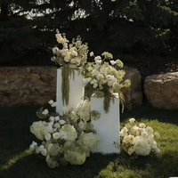 DKB Hersteller Hochzeits-Blumenarrangements Weiße Grüne Seiden-Hortensien Künstliche Blumenkugel für Hochzeitstisch Altar-Dekoration