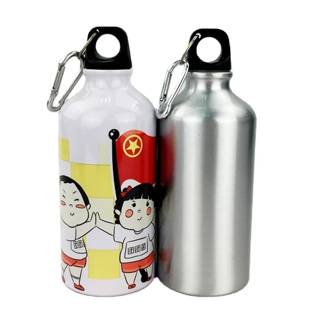 Botol Air Olahraga Kosong Sublimasi, Botol Perjalanan Aluminium 500Ml untuk Hadiah Promosi