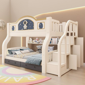 Letto a castello di alta qualità abete appartamento per bambini letto matrimoniale in legno stile moderno dormitorio per studenti adulti - Product Image 1
