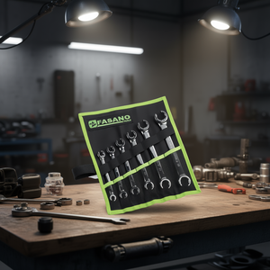 Fasano <b>Tools</b> 6-Piece Combination Wrench Set Metric 8-19mm Rolling <b>Roll</b> Case - Product Image 3