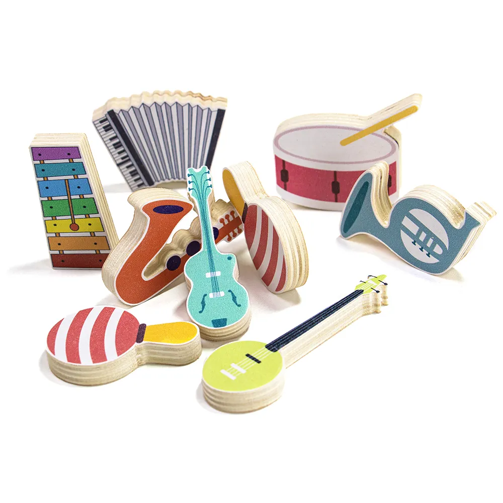 Hot Sale Cartoon Wooden Xylophone Music Instrument Children Musical Instrument Wooden Toys