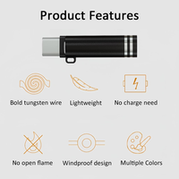 Briquet électronique en alliage d'aluminium étanche rechargeable USB-C JAYA JY-912 pour téléphones portables et tablettes, utilisation en extérieur