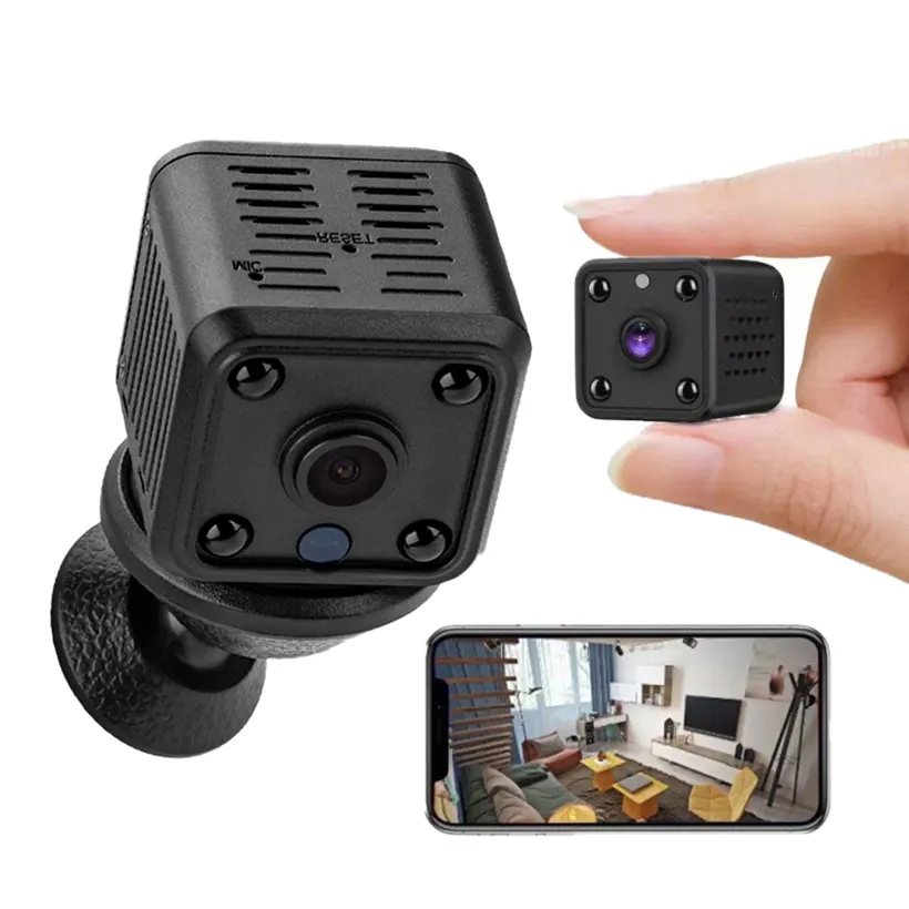 Câmera mini gravadora de vídeo sem fio, mini câmera de vídeo do p/a hd de kaiok1, wifi, bluetooth, câmera hd
