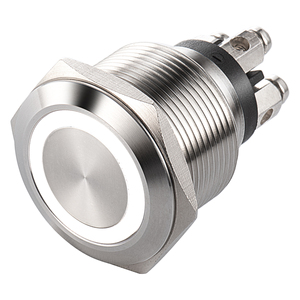 Interruttore a pulsante da 22 mm 10A per pannello di macchine utensili, grado di protezione IP65, con opzione azione momentanea, per uso domestico - Product Image 3