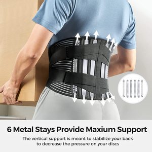 Soporte lumbar médico 6 estancias transpirable antideslizante soporte de cintura Lumbar espalda Brace superventas personalizado para hombres y mujeres - Product Image 5