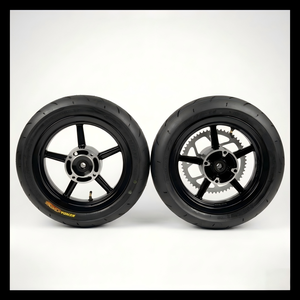 Juego <span class=keywords><strong>de</strong></span> Ruedas Supermoto KYZ <span class=keywords><strong>de</strong></span> 12 Pulgadas, Buje CNC, Kit <span class=keywords><strong>de</strong></span> Mejora para Carreras, Compatible con Neumáticos Yozma Tuttio, Sur-Ron Ultra Bee - Product Image 1