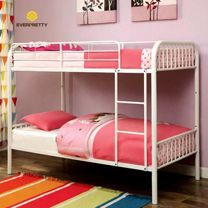 <span class=keywords><strong>Lit</strong></span> superposé moderne en métal rose personnalisé pour enfants, avec escalier, idéal pour dortoir - Product Image 1