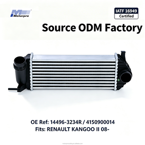 <span class=keywords><strong>Intercooler</strong></span> OE 14496-3234R 4150900014 pour Renault <span class=keywords><strong>Kangoo</strong></span> II 2008 et après, remplacement du refroidisseur d'air 30223, 375x144x64mm - Product Image 1