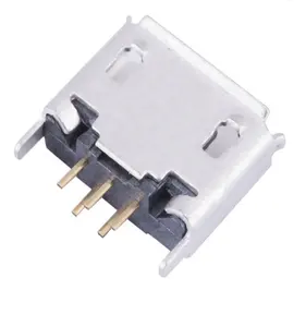 厂家直销USB连接器迷你母插垂直180度5针微型USB充电端口连接器
